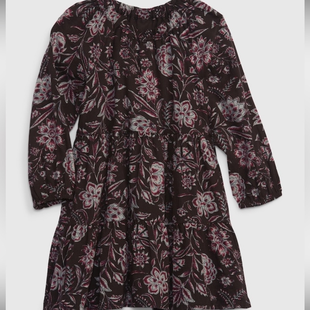 Gap Kids Size 4T Long sleeve, tiered, floral dress.